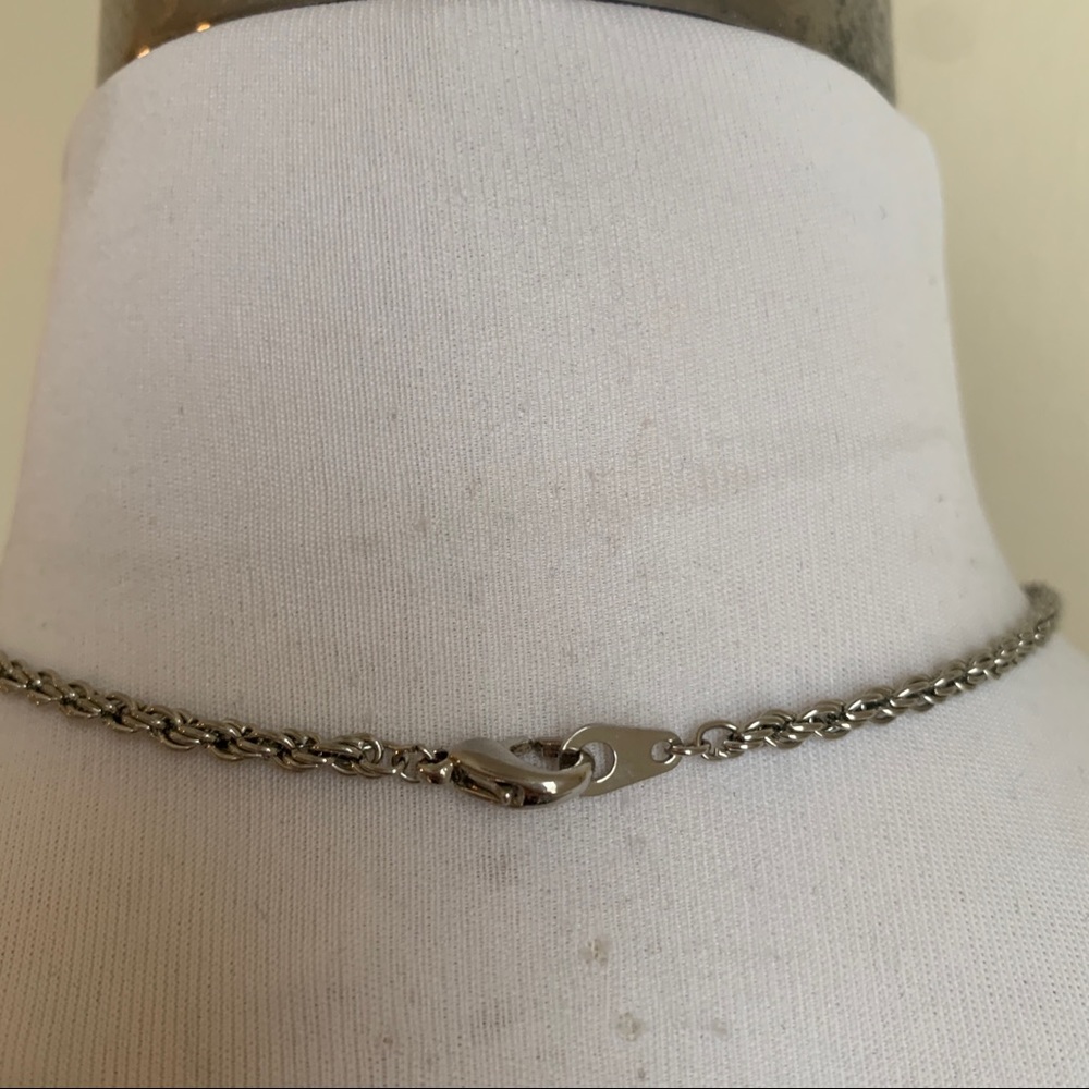 Silver plated cross with pink stone - Picture 3 of 5